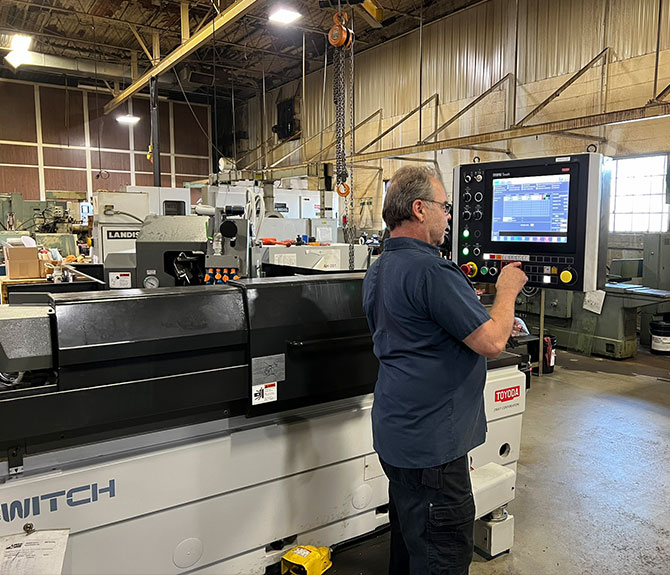 A person Producing Camshafts